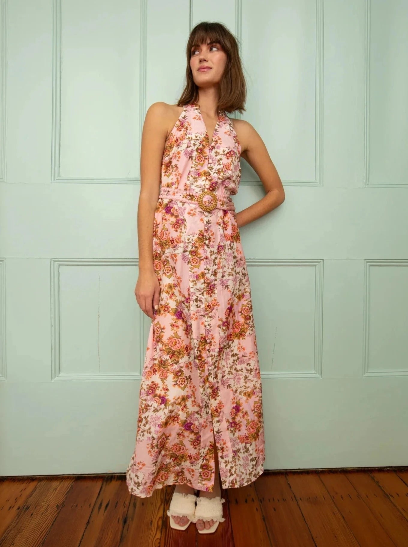 Georgina Maxi Dress in Blush Bloom