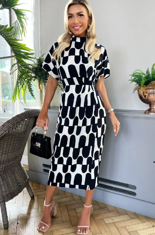 Jasmine Monochrome Print Dress