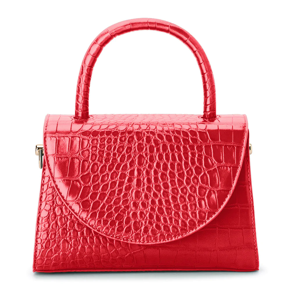 Olga Berg Nadia Top Handle Bag - Red