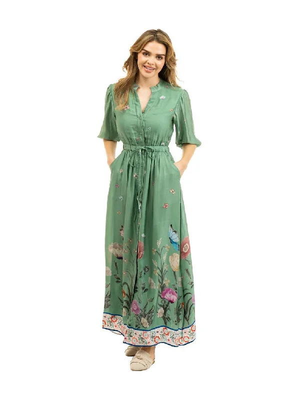 The Lily Maxi Dress | Secret Garden Green