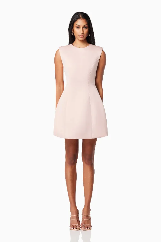 Pop Flared Mini Dress In Pink