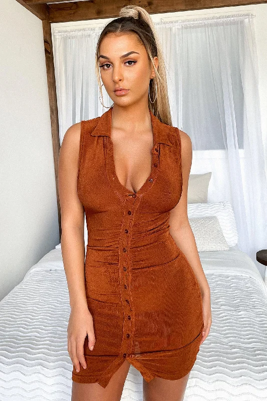 Sabrina Dress - Brown