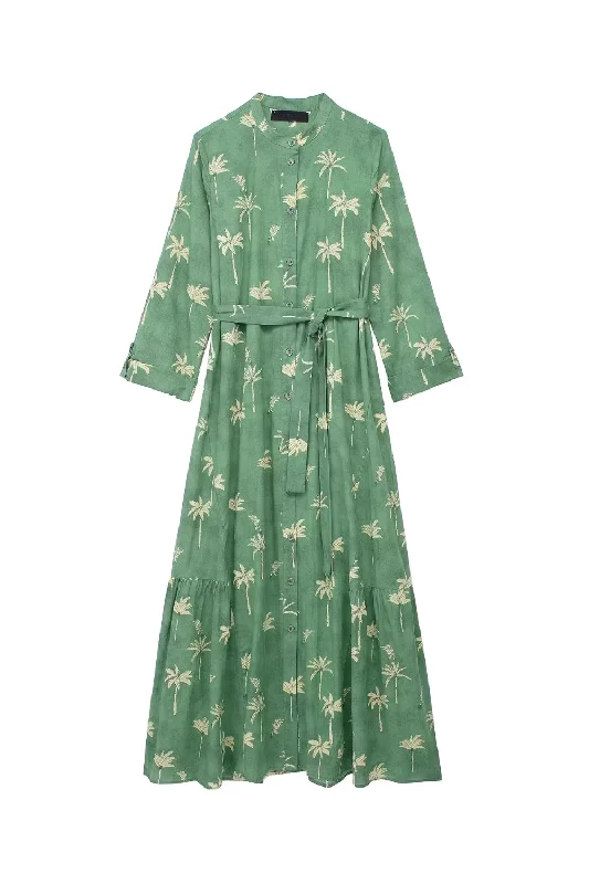 'Bailey' Button-down Printed Maxi Dress