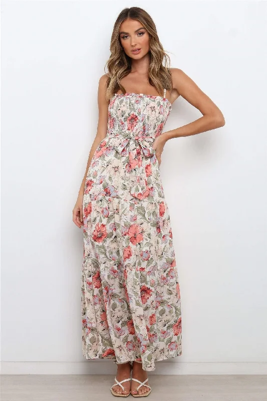 Love In The Air Tiered Floral Maxi Dress