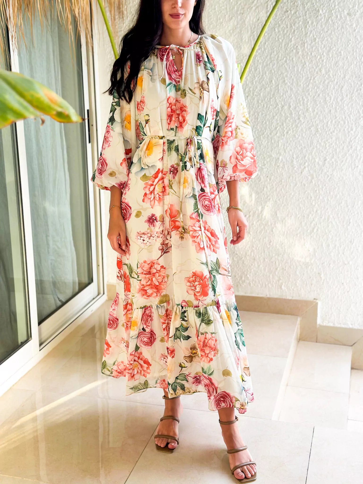 Morella Long Floral Dress