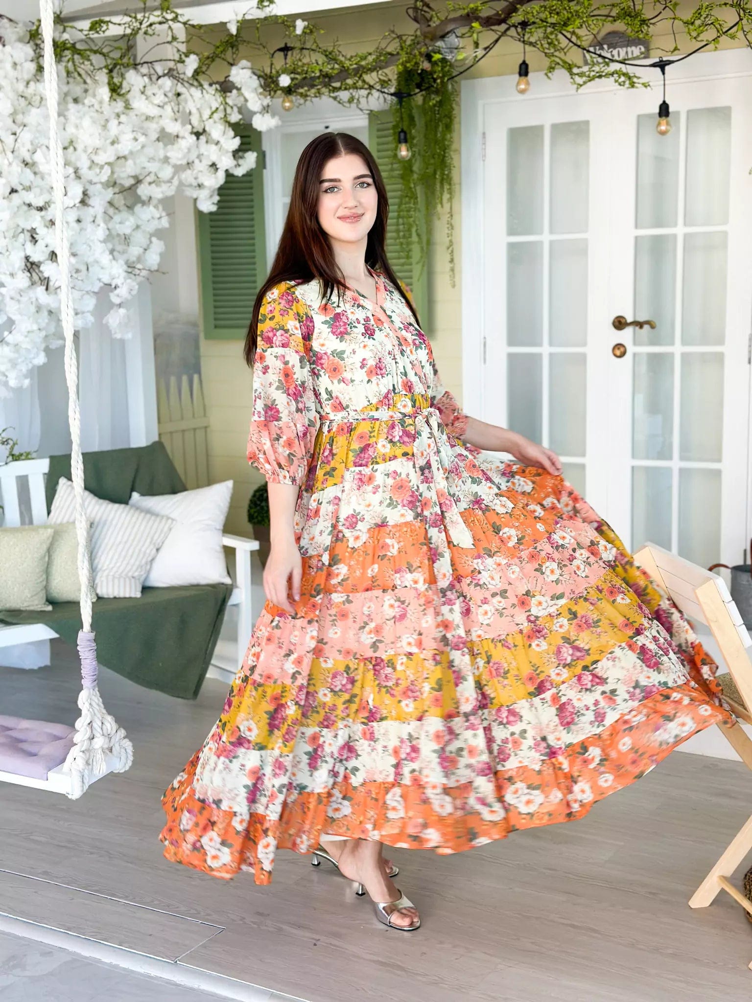 Quadra Floral Long Dress