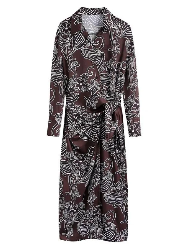 'Tatum' Polo Floral Printed Twisted Maxi Dress