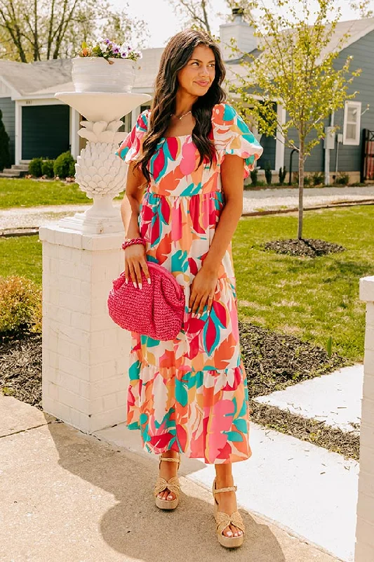 Tropical Getaway Floral Maxi Dress